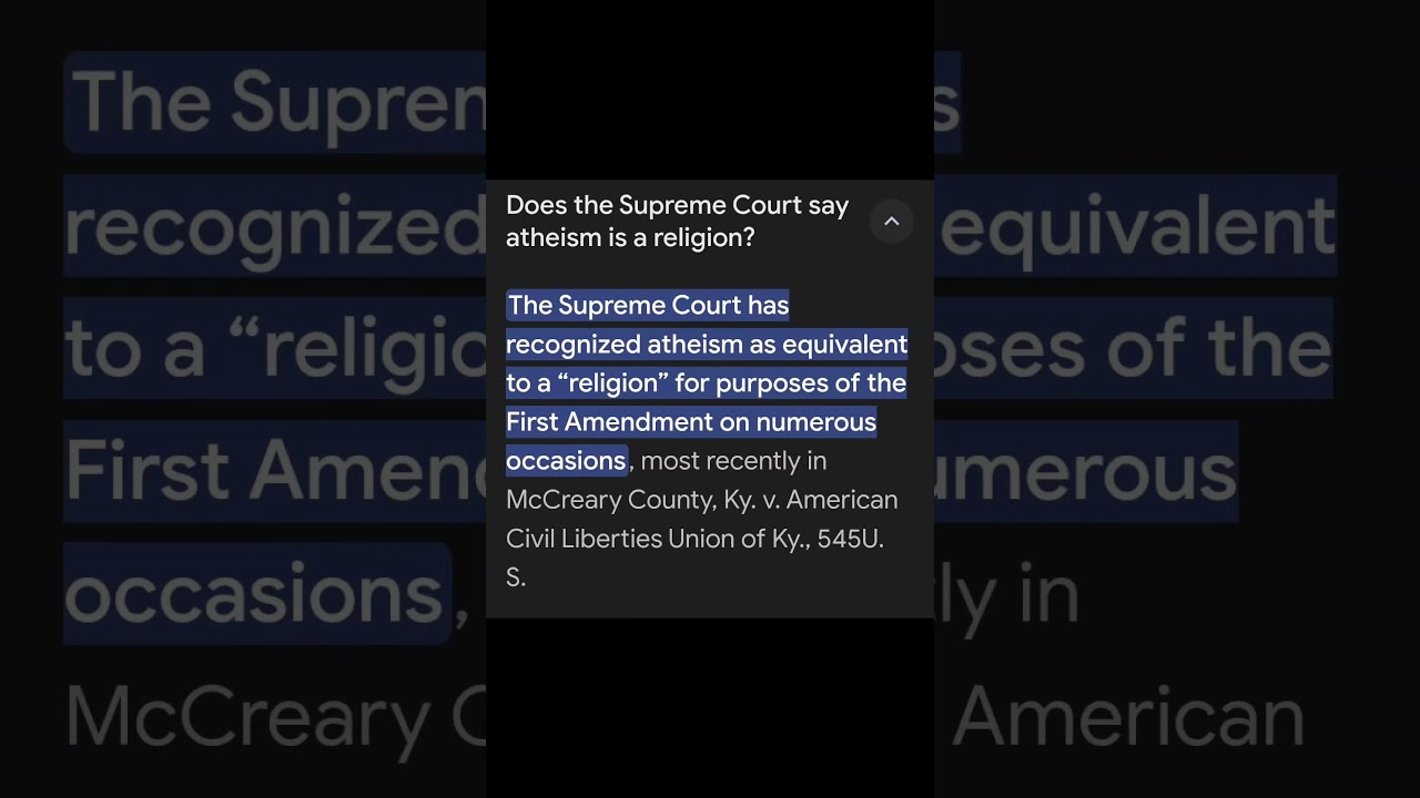 Atheism is a religion......