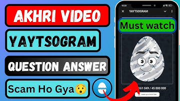 My Last video on Yaytsogram bot 🙄 | All quarries solved about Yaytsogram 50 stars task google code.