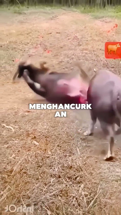 NGERI! BANTENG ADU KEPALA SAMPAI BOCOR
