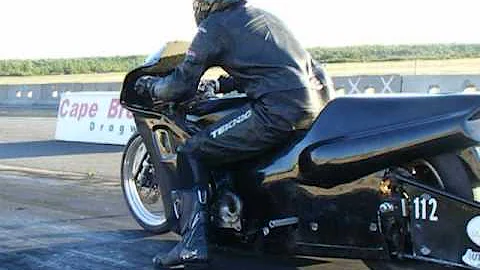 Justin Horton running 7.92 at Cape Breton Dragway