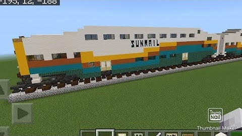Minecraft Sunrail Bombardier Bi-level Coach and Cab Car Tutorial