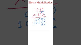 Binary Multiplication ||  Question 4 || Binary Number System #shorts #binarymultiplication #maths