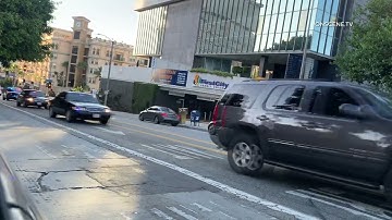 LAPD Responding CODE 3 To Downtown Riots