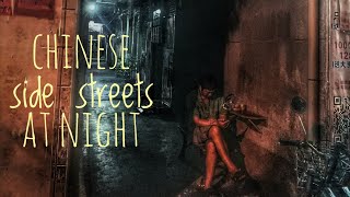 Chinese side streets at night