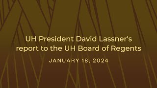 January President’s BOR report: Aloha Stadium, enrollment