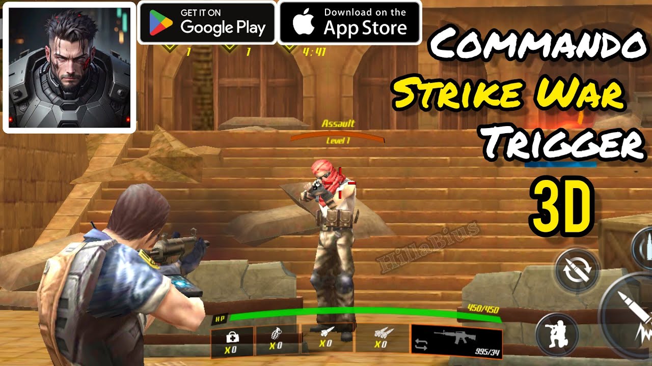 Game Perang Terbaru Ukuran Ringan - Commando Strike War Trigger 3D Gameplay (Android / iOS)