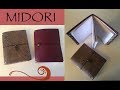 Midori de piel y libretas de scrap. Cuaderno de viaje