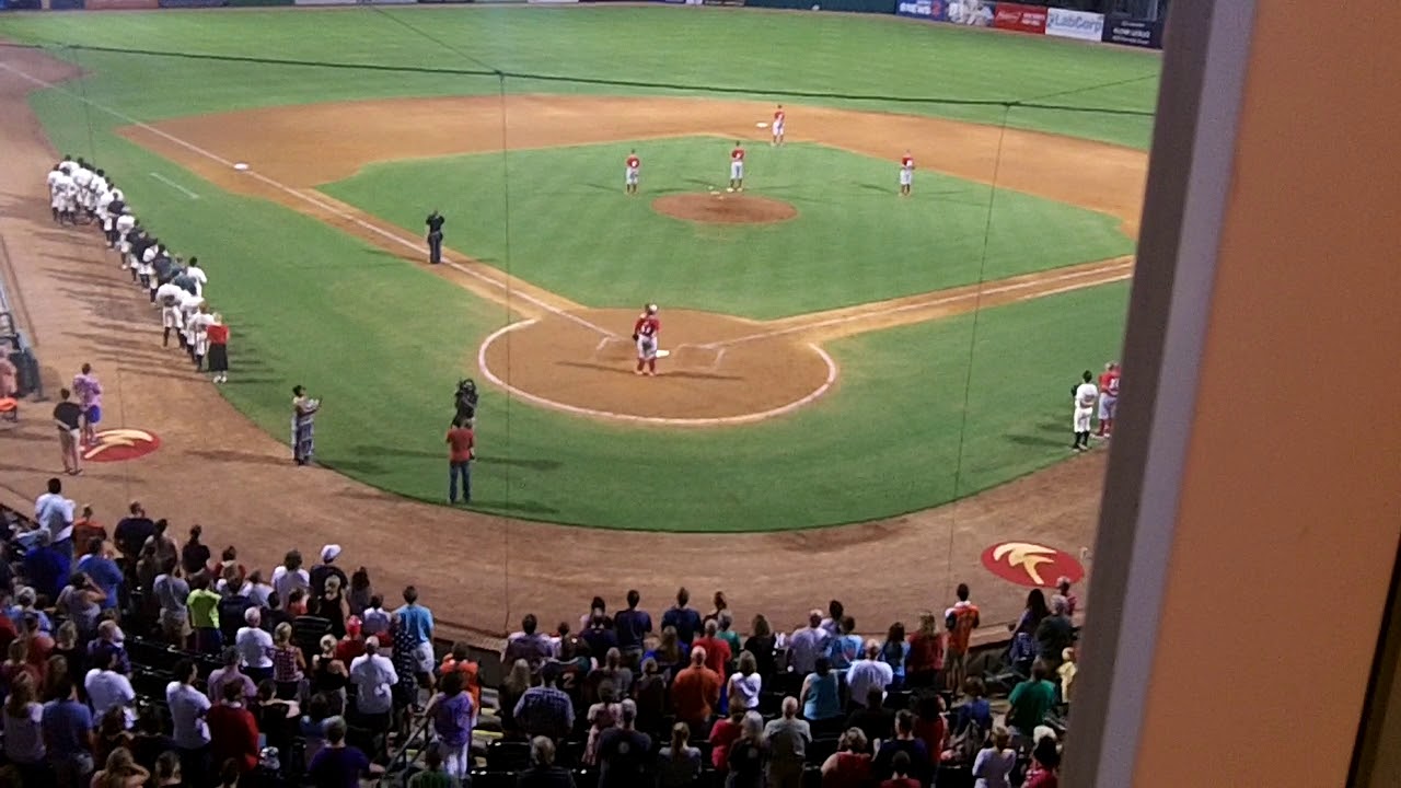 Greensboro Baseball Game on 7/4/19 with God Bless America
