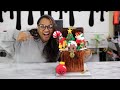 Kawaii christmas decor wooden cake box  cake tutorial  jalena simpson