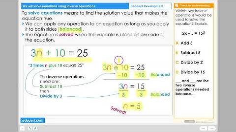 Lesson 3.7 - Solve Equations - Both Inverses (Concept Development)
