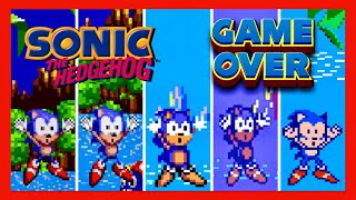 Sonic The Hedgehog 1 GAME OVER screens