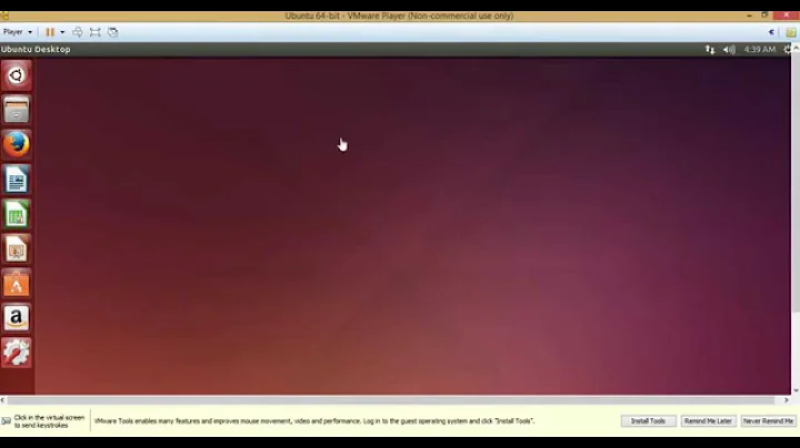 How to enter Full Screen in Ubuntu in VMware Player