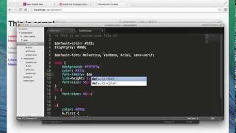 Introduction to Sass and Compass