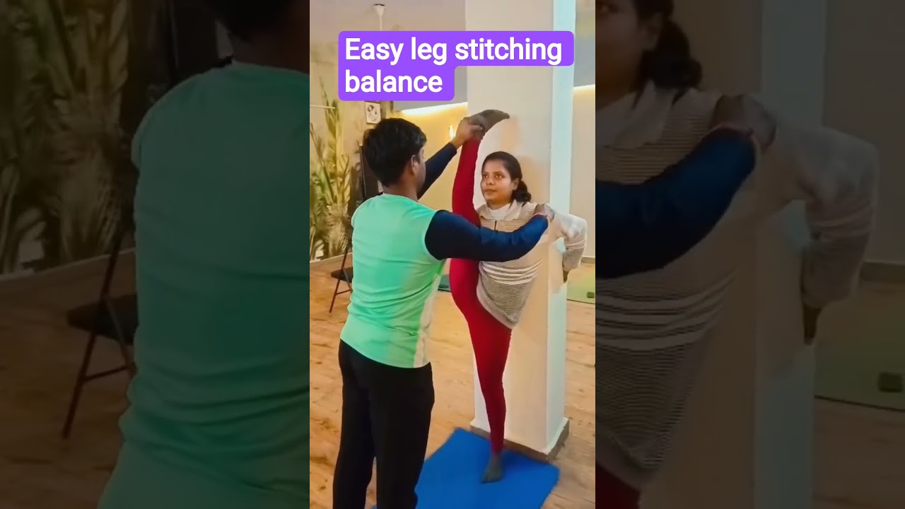 👍🏻🫵🏻🧘🏻&zwj;♀️Easy leg stitching balance #hardwork #training #motivation #gaming #growth #healthfitness