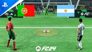 FC 24 Volta Football | Ronaldo vs Messi | Portugal vs Argentina | Penalty Shootout  PS5 Gameplay