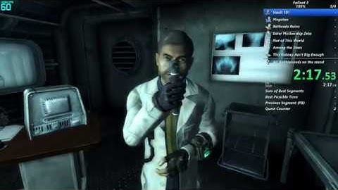 Fallout 3 100% Speedrun in 3:24:35 IGT (PB)
