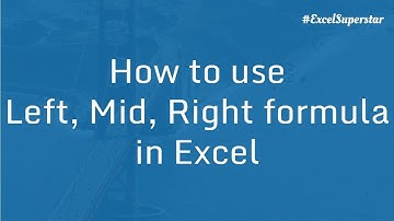 How to Extract data using LEFT, RIGHT, MID function in Excel | Hindi