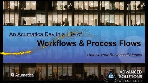 Day in the Life Series, Acumatica ERP: Workflows & Process Flows