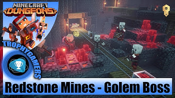 Minecraft Dungeons - Redstone Mines Walkthrough Part 5 - Left Behind - Defeat the Redstone Golem