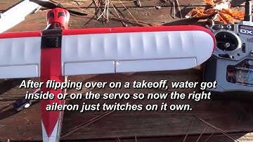 E-Flite UMX Carbon Cub SS with Floats - Maiden Flight From Water (11-28-13)