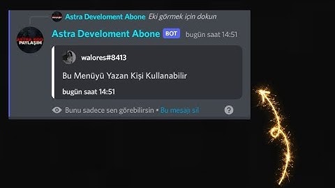 BDFD Select Menu Yazan Kişi Kullanma (Bot Desinger For Discord)