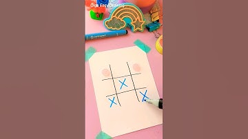Tic - tac - toe game❌⭕ /💧🎉Magic drops #shorts #art #draw #drawing #youtubeshorts #artwork #diy