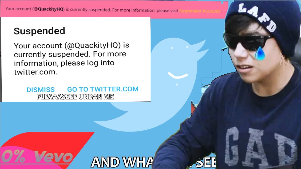 Quackityhq Singing About His Twitter Account Getting Suspended - quackityhq singing about his twitter account getting suspended