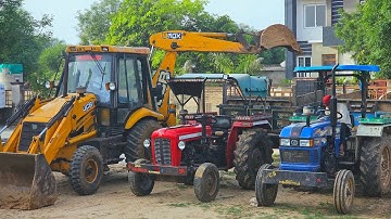 Jcb 3dx Eco Xpert Machine Tractor Stuck in Mud Test Mahindra 475 Eicher 380 New Holland 3630 Kubota