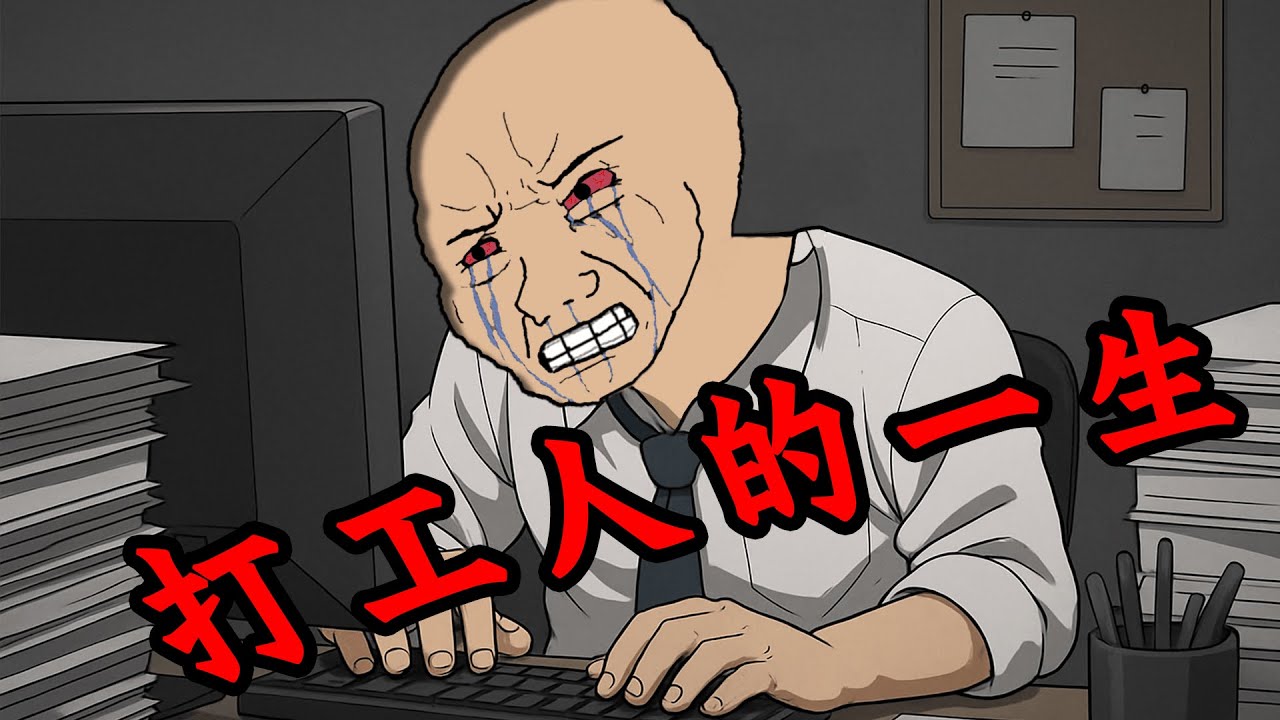 打工牛馬的一生，我活成了自己最討厭的樣子 | wojak | 動畫 | 工作 | 底層 | 打工人