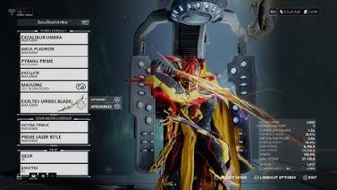 Warframe Excalibur Umbra Immortal best build Exalted blade 2019