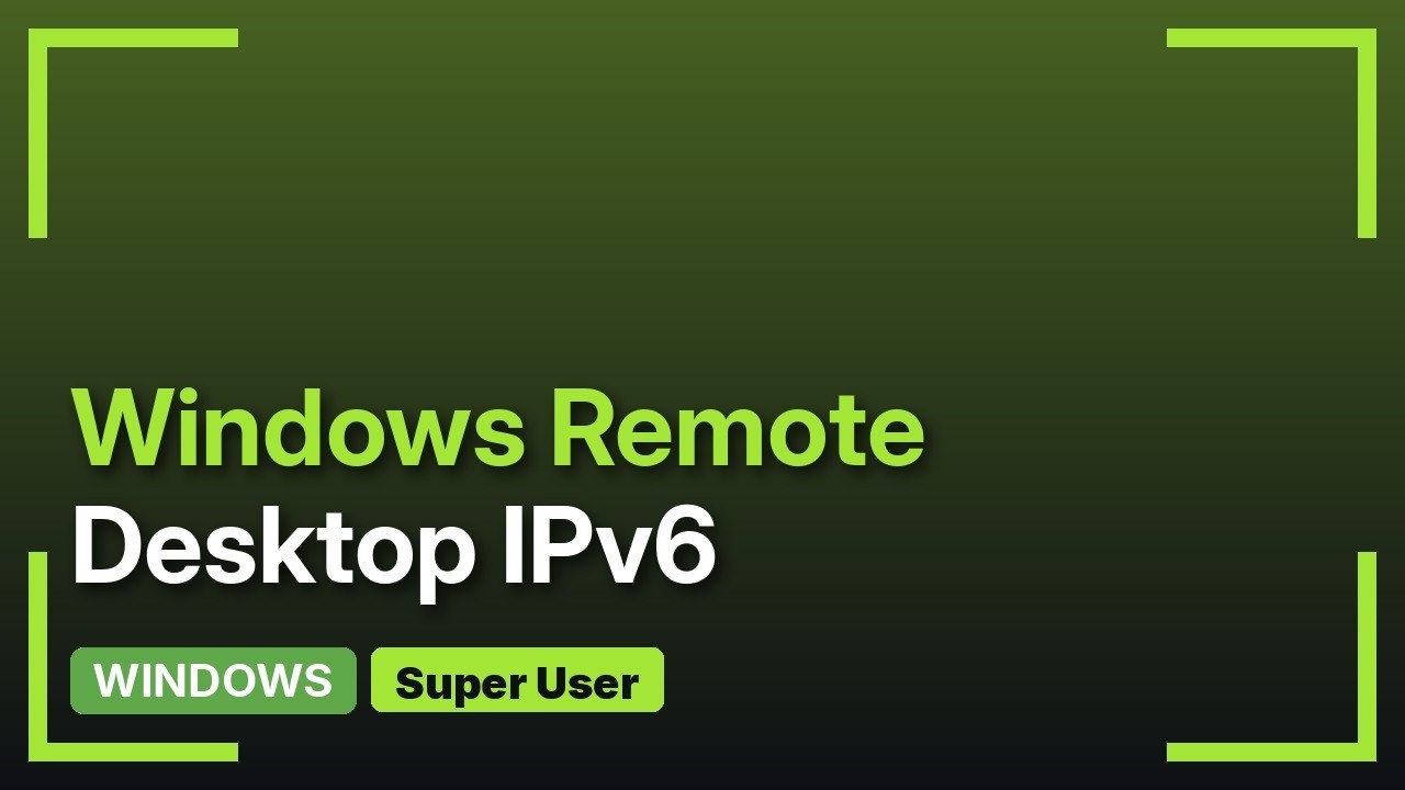Setting Remote Desktop to allows IPv6 connections - YouTube