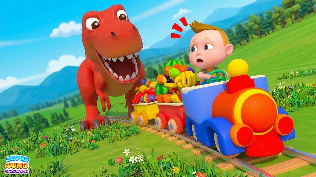 Roda di Bus - Lagu Kereta Api Toot Toot - Train Song | Lagu Anak anak - Super Sumo Bahasa Indonesia