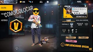 Como colocar o V de verificado no free fire