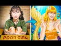 Poor Girl Wants To Become Mermaid Fashionista! Broke Girl Vs Rich Girl At Mermaid Contest