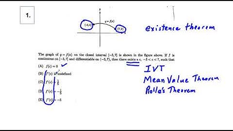AB Calculus Mean Value Theorem Problem