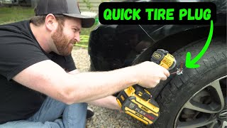 Plug Leaky Tire with Drill from AZ. |  2Minute Tutorial Ep.9