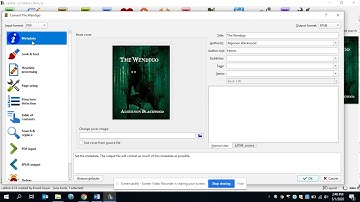 Using Calibre to change a PDF to an EPUB