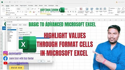 How to Highlight Negative value through Format cells in Microsoft Excel | #excelwithbapisardar