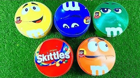 Satisfying video | unpacking 5 box Rainbow m& m,s vs maltesers containers with color candy ASMR