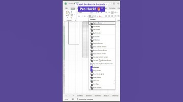 Excel Borders in Seconds – Pro Hack! || border in excel 🔥😎 #youtubeshorts #excel #shorts