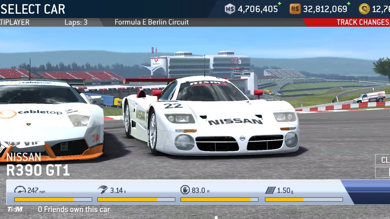 Real Racing 3 online multiplayer with max Nissan R390 GT1 - YouTube