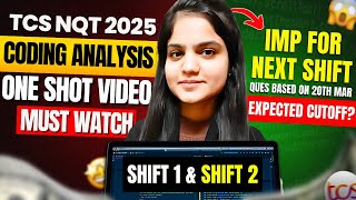 🚀 TCS NQT 2025: Exact Coding Questions & Solutions| 20 Mar Shift1& Shift2 | TCS Repeating Questions?
