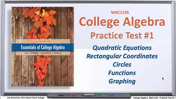MAC1105 Practice Test #1 Introduction