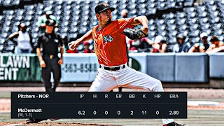 Chayce McDermott Gets 11 Strikeouts, Tides Throw a No-Hitter