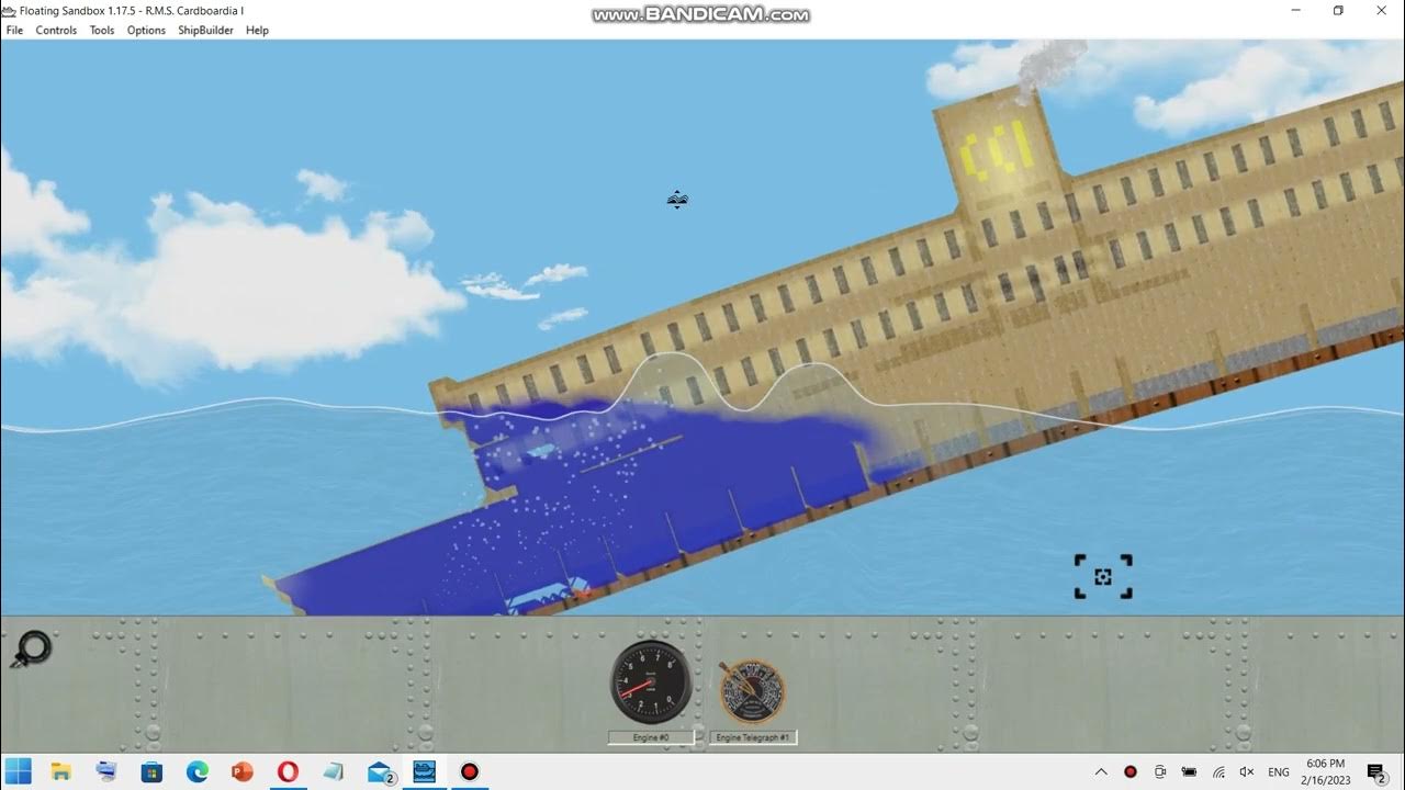 RMS Cardboardia I Sinking in Floating Sandbox - YouTube