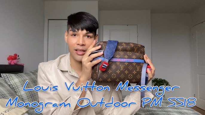 LV louis Vuitton messenger PM sport webbing blue monogram 