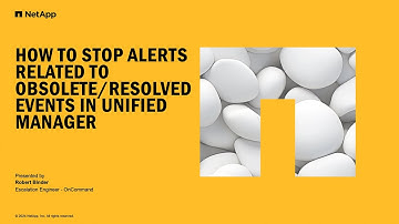How to stop alerts related to Obsolete/Resolved events in Unified Manager