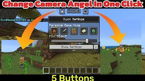 How To Switch Fast Fpp To Tpp In Minecraft PE | Hindi