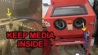 Harbor Freight Blast Cabinet Upgrade | Stop Media From Dumping Out the Door!