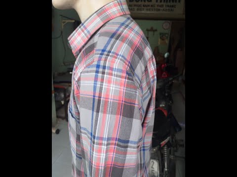 Cắt áo sơ mi nam caro - p.1 Nhà may Đông Thịnh.